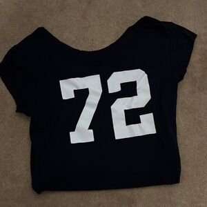 Black Women's Top with White Print